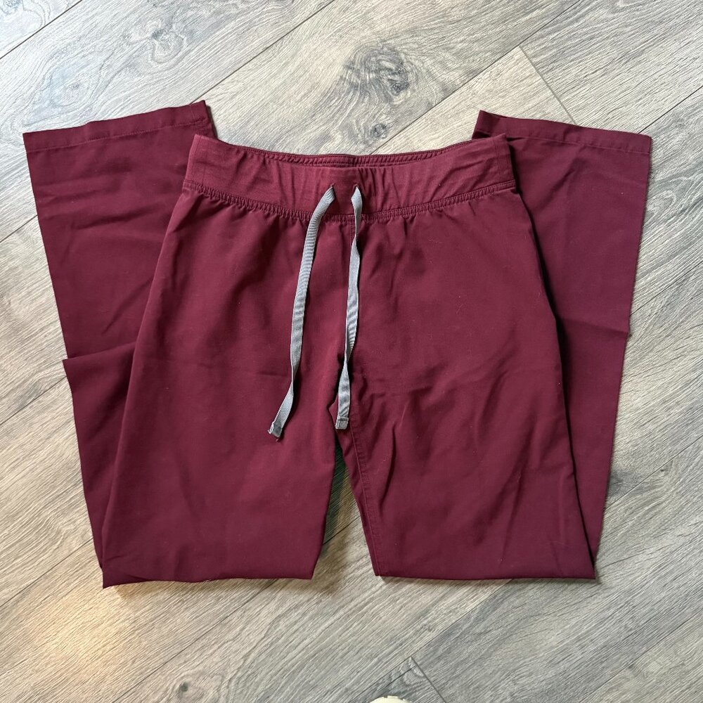 Figs Burgundy Livingston Scrub Pants